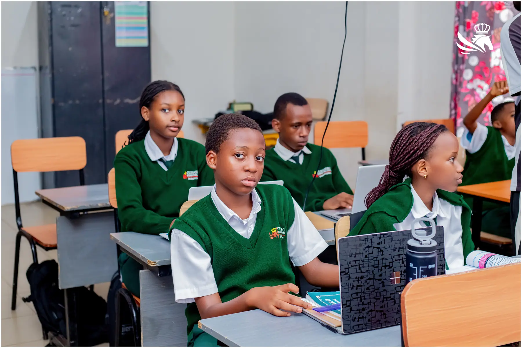 Students learning in a modern CIS classroom